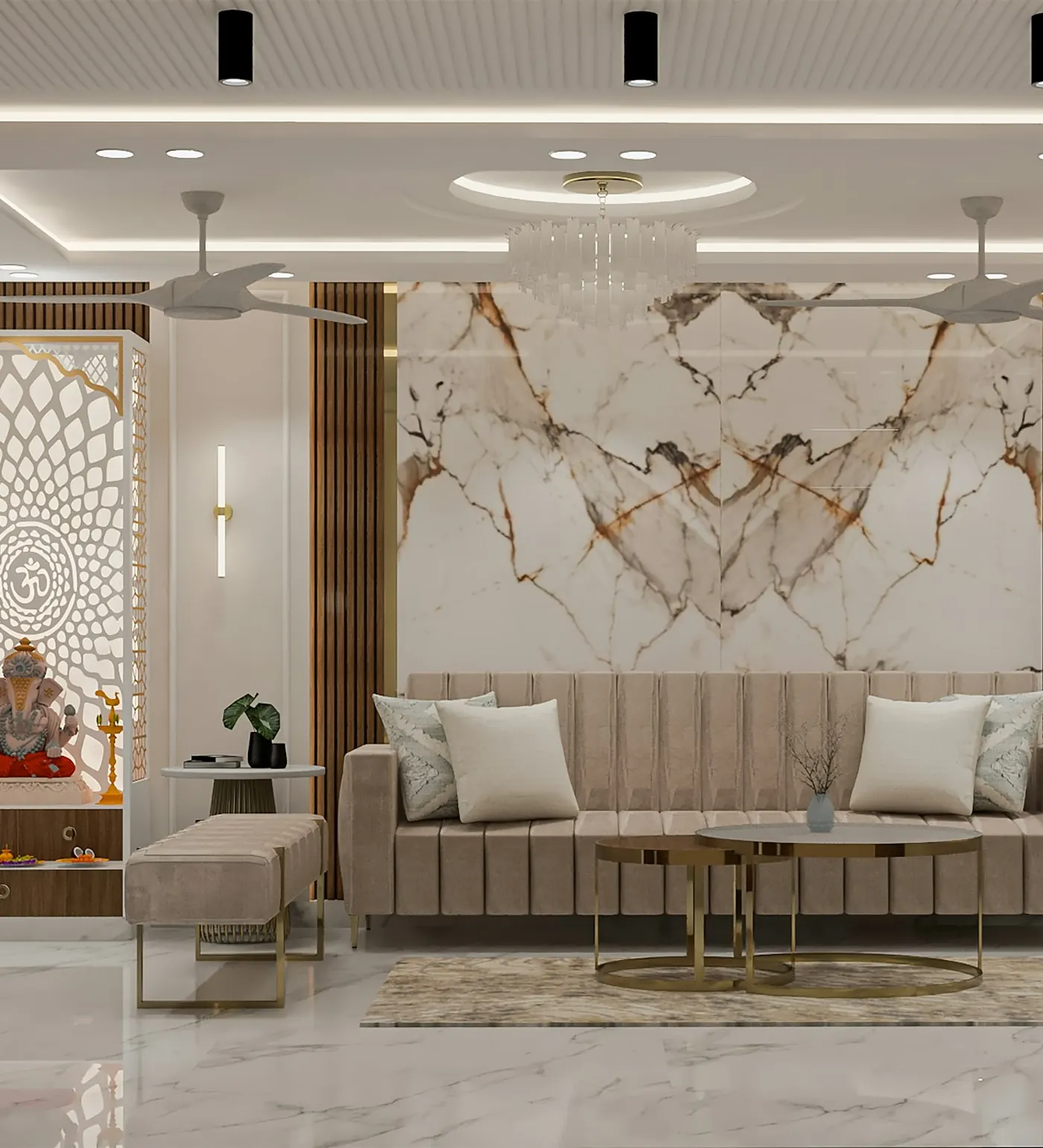 Freshly renovated living room